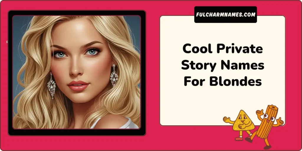 250+ Private Story Names For Blondes You Haven’t Seen Before 4 Cool Private Story Names For Blondes