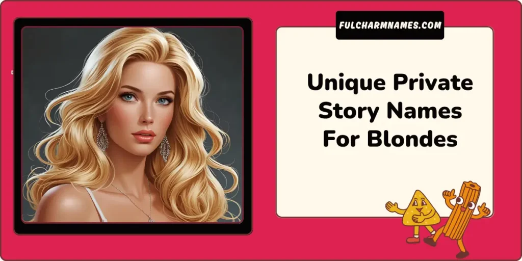250+ Private Story Names For Blondes You Haven’t Seen Before 8 Unique Private Story Names For Blondes