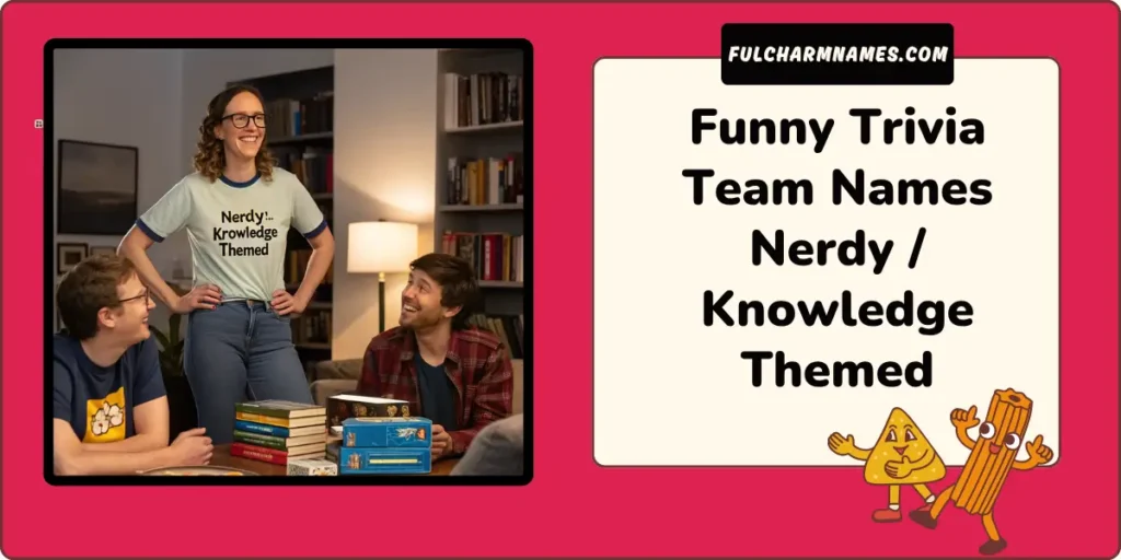 Funny Trivia Team Names Nerdy Knowledge Themed 