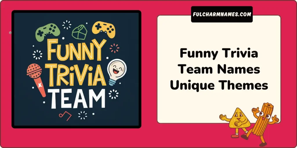 Funny Trivia Team Names Unique Themes